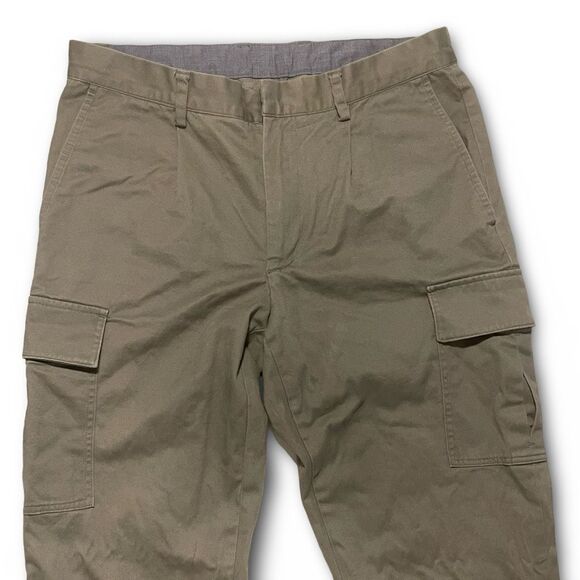 CROSBY & HOWARD Men’s Olive Green Cargo Pants, Cotton, Straight Leg, Size 30 - Picture 2 of 9